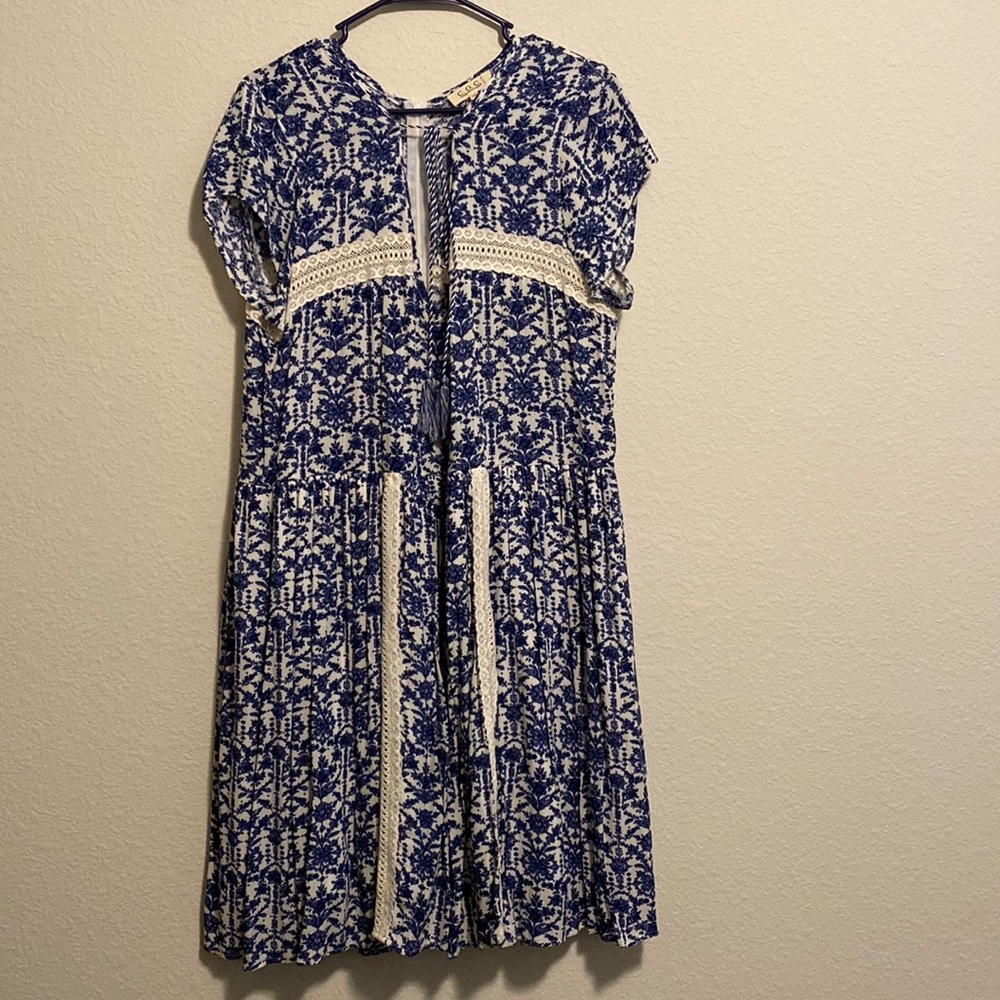 Chic Soul Blue Patterned Dress